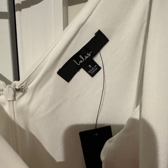 Lulu's size small White Bodycon Midi Dress - Picture 4 of 4